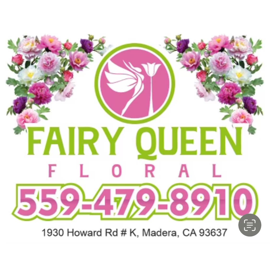 Fairy Queen Floral Madera Logo