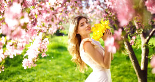 beautiful lady in spring style