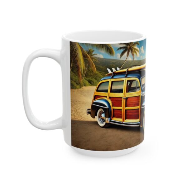 Timeless 1941 Woodie Surf Car Ceramic Mug, (11oz, 15oz) - Image 3