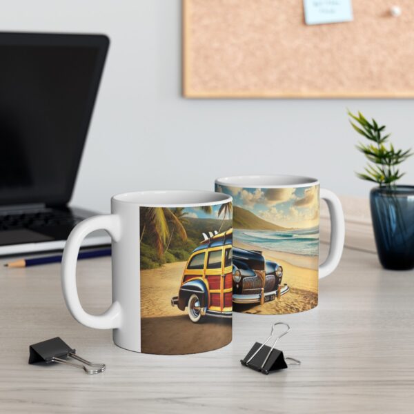 Timeless 1941 Woodie Surf Car Ceramic Mug, (11oz, 15oz) - Image 11