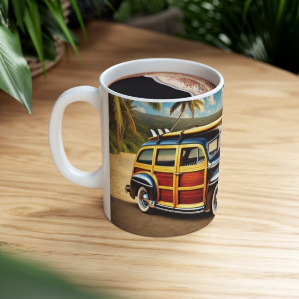 Timeless 1941 Woodie Surf Car Ceramic Mug, (11oz, 15oz) - Image 14