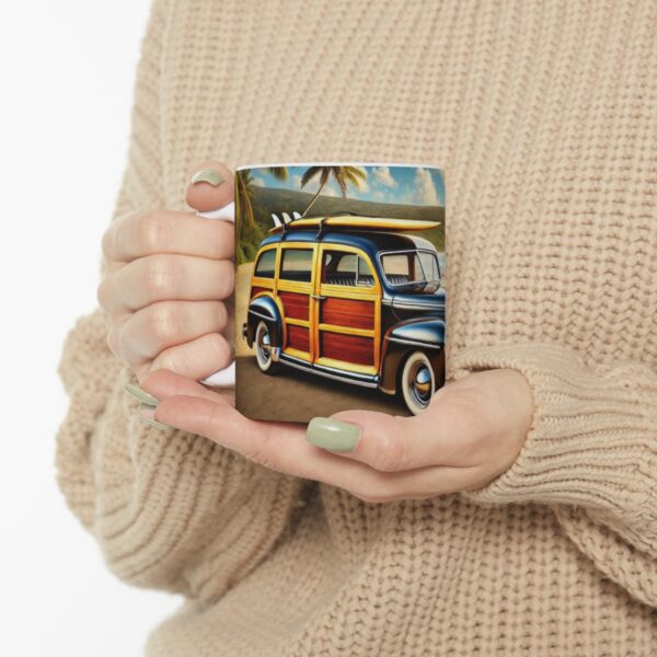 Timeless 1941 Woodie Surf Car Ceramic Mug, (11oz, 15oz) - Image 16